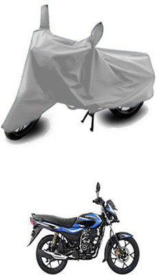 Vedika Collection Two Wheeler Cover for Bajaj(Platina 100 DTS-i, Silver)