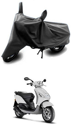 Vedika Collection Two Wheeler Cover for Piaggio(Grey)