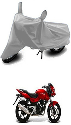 Vedika Collection Two Wheeler Cover for Bajaj(Silver)