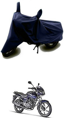 Vedika Collection Two Wheeler Cover for Bajaj(Pulsar, Blue)