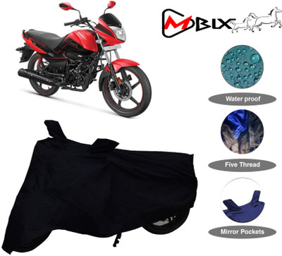 MBIX Waterproof Two Wheeler Cover for Hero(Splendor I Smart, Black)