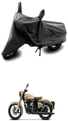 Utkarsh Two Wheeler Cover for Royal Enfield(Classic 350, Grey)