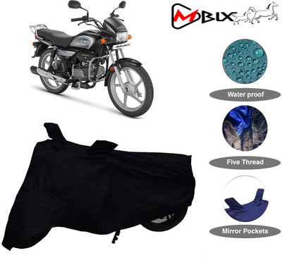 MBIX Waterproof Two Wheeler Cover for Hero(Splendor Plus, Black)