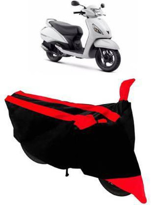 AutoRash Waterproof Two Wheeler Cover for TVS(Jupiter, Black, Red)