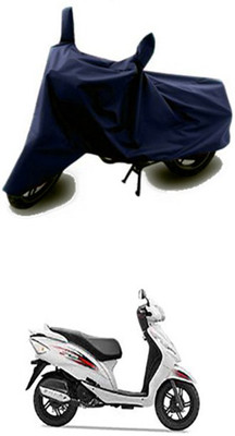 Vedika Collection Two Wheeler Cover for TVS(Wego, Blue)