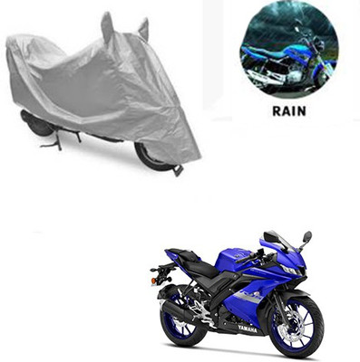 RPSENTTERPR Waterproof Two Wheeler Cover for Yamaha(R15 V3, Silver)
