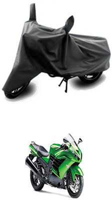 Vedika Collection Two Wheeler Cover for Kawasaki(Grey)