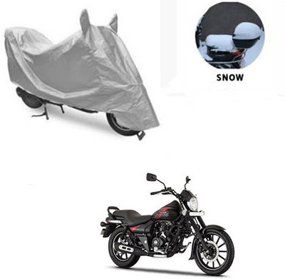 saanvi Waterproof Two Wheeler Cover for Bajaj(Avenger 220 Street, Silver)