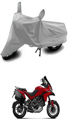Vedika Collection Two Wheeler Cover for Ducati(Silver)