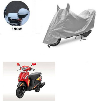 saanvi Waterproof Two Wheeler Cover for Hero(Pleasure, Silver)