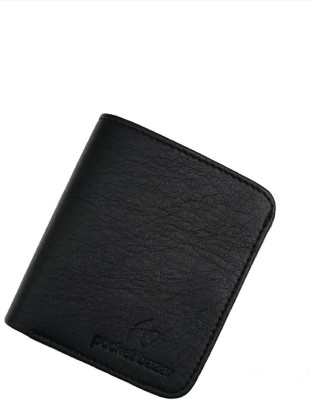 pocket bazar Men Trendy Black Artificial Leather Wallet(6 Card Slots)