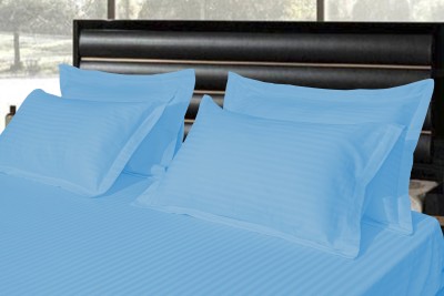 enchant home Cotton Pillows Cover(Pack of 2, 44 cm*69 cm, Light Blue)