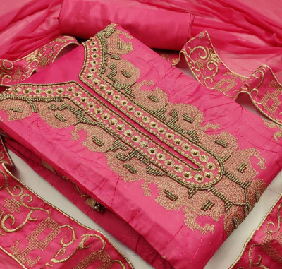 Kimisha Chanderi Embellished Salwar Suit Material