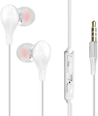 DUDAO X7 in-Ear Wired Earphones with Super Extra Bass, in-Line Mic Wired Headset(White, In the Ear)