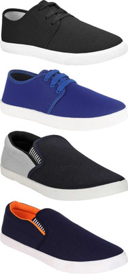 SKYMORE Combo Pack Of 4 Canvas Shoes For Men(Multicolor , 6)