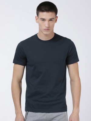 LEVI'S Solid Men Round Neck Dark Blue T-Shirt