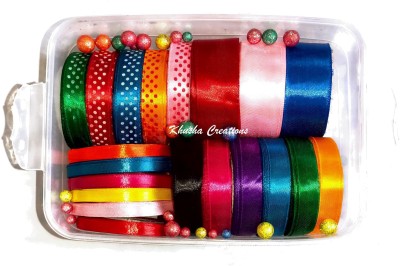 KHUSHA CREATIONS Satin Ribbon Box / Satin Ribbon kit For Gifting , Scrapbooking ,Gift Wrapping, Greeting Card making , Poster Designing ,DIY / Craft Material kit / DIY Material kit / Craft Hobby