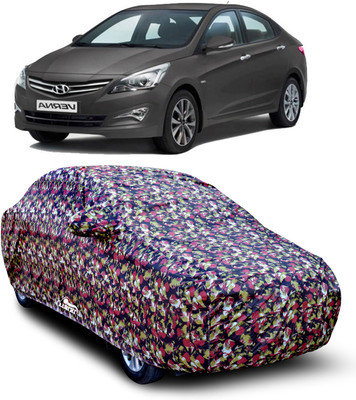 XAFO Car Cover For Hyundai Fluidic Verna 4S (With Mirror Pockets)(Multicolor)