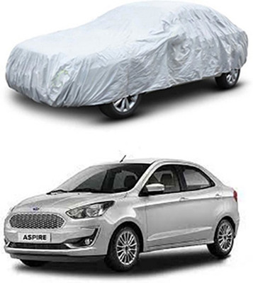 THE REAL ARV Car Cover For Ford Figo Aspire (With Mirror Pockets)(Silver)