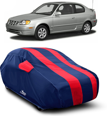 XAFO Car Cover For Hyundai Accent (With Mirror Pockets)(Red)
