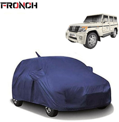 FRONCH Car Cover For Mahindra Bolero (With Mirror Pockets)(Blue)