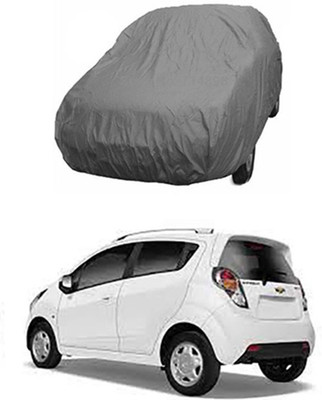 THE REAL ARV Car Cover For Chevrolet Beat (With Mirror Pockets)(Grey)