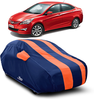 XAFO Car Cover For Hyundai Verna Transform (With Mirror Pockets)(Orange)