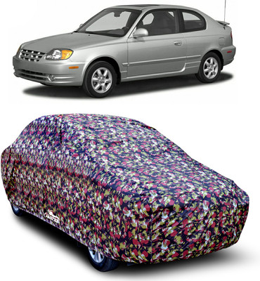 XAFO Car Cover For Hyundai Accent (With Mirror Pockets)(Multicolor)