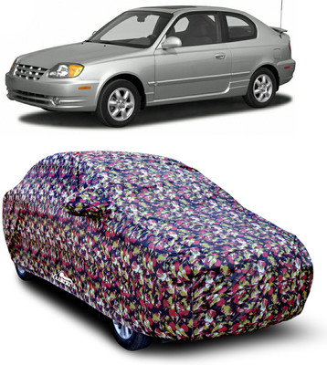 XAFO Car Cover For Hyundai Accent (With Mirror Pockets)(Multicolor)