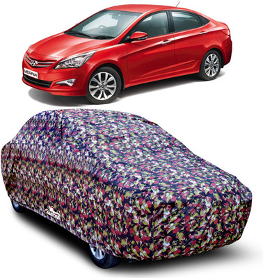 XAFO Car Cover For Hyundai Verna Transform (With Mirror Pockets)(Multicolor)