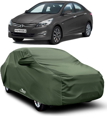 XAFO Car Cover For Hyundai Fluidic Verna 4S (With Mirror Pockets)(Green)