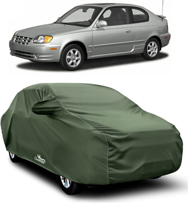 XAFO Car Cover For Hyundai Accent (With Mirror Pockets)(Green)