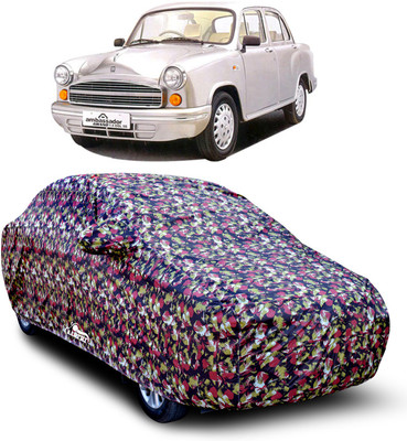 XAFO Car Cover For HM Ambassador MPFi (With Mirror Pockets)(Multicolor)