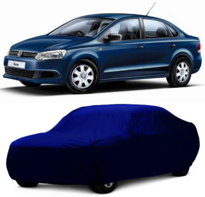 Chiefride Car Cover For Volkswagen Vento (Without Mirror Pockets)(Blue)