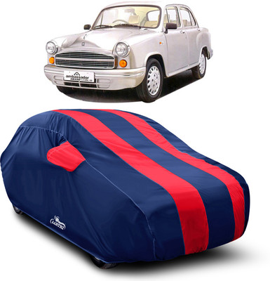 XAFO Car Cover For HM Ambassador MPFi (With Mirror Pockets)(Red)