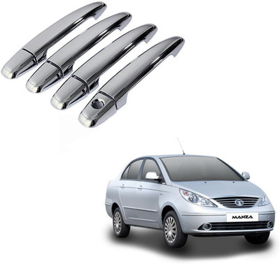 Uniqon (Set Of 4 Pc) Stylish Car Door Catch Handle Cover Chrome Finishing Suitable For Cars Car Grab Handle Cover