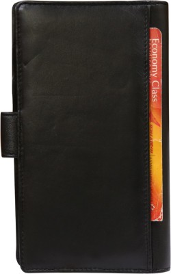 Style 98 Black Premium Quality Leather Travel Document Holder//Passport Holder//Gift Set for Men & Women(Black)
