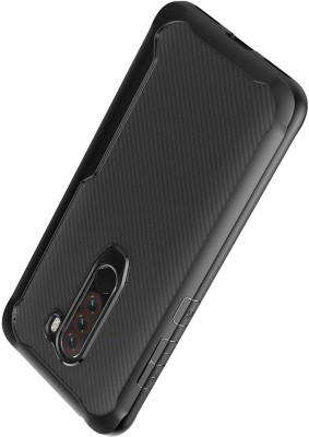 Phone Back Cover Bumper Case for Redmi 9 Prime, POCO M2(Transparent, Black, Grip Case, Pack of: 1)