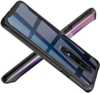 Phone Back Cover Pouch for OPPO A9 2020(Transparent, Black, Grip Case, Pack of: 1)