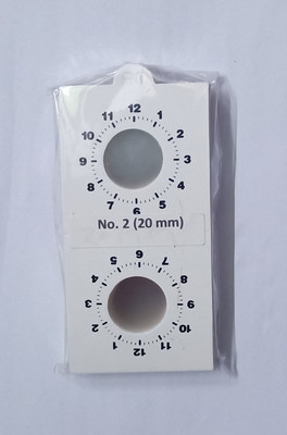 rci Clock Wise Coin Holder 2 x 2 Size No. 2 (White, 20mm) for Identifying Error Coins only 25 Pieces Pack Coin Bank(White)