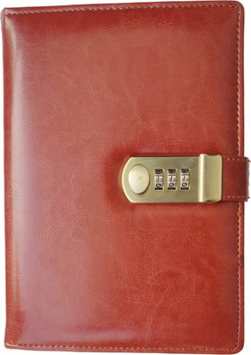 AccuPrints organizer diary A5 Organizer Ruled diary 200 Pages(Brown)