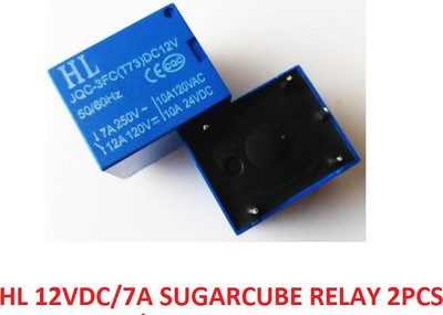 RISARYA 2PCS SET OF 12VDC/7A SUGARCUBE SPDT(1CO) RELAY Electronic Components Electronic Hobby Kit