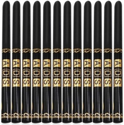 ads Waterproof Eyeliner Black Packof 12pcs 2.5 g (Black) 2.5 g (Black)(Black)
