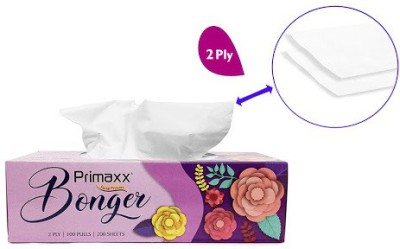 PRIMAXX Ultra Soft & Hygienic White 2 Ply Facial Tissues,Paper Napkin(400 Tissues)