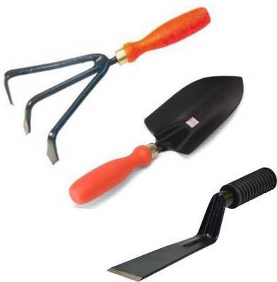 fitweight Garden tool Khurpi, Big Trowel and Cultivator Garden Tool Kit  (3 Tools)