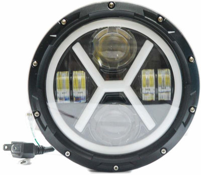acube mart LED Headlight for Royal Enfield, Mahindra Classic, Classic 500, Classic 350, Bullet 350, Bullet Electra, Himalayan, Thar