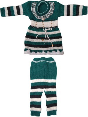 ATXP Baby Girls Party(Festive) Dress Pyjama(Green)