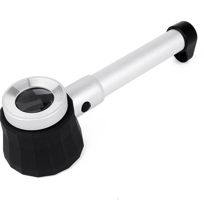 oddpod 10x Hand-held Aluminium Alloy 3-LED Magnifier 10X Magnifier Glass(Silver)