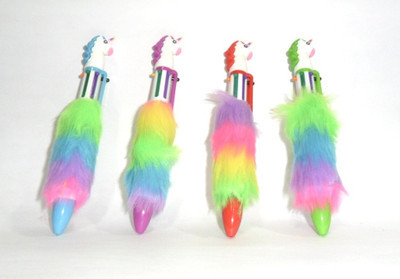 Sawariya Sarkar Enterprises Unicorn Fur Pen Ball Pen Refill(Pack of 4, Ink Color - Multicolor)