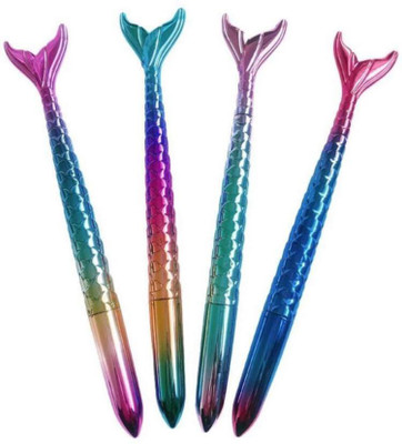 Rm Enterprises Mermaid Conic Gel Pen(Pack of 4, Ink Color - Blue)